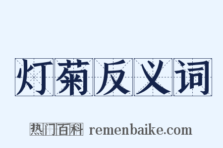 灯菊反义词是什么意思的图片